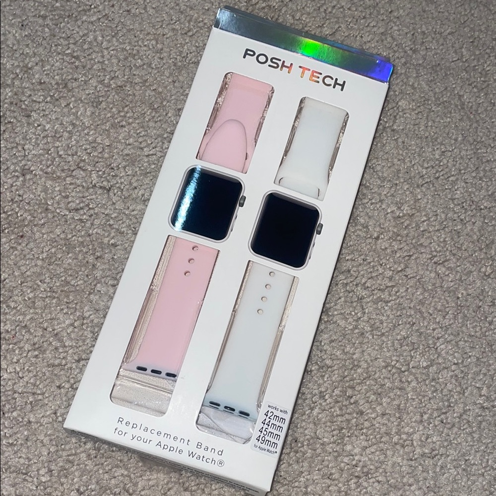 Pink and White Apple Watch Bands